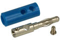 Banana plug; 4mm; 25.419.5; blue; 41mm; pluggable (4mm banana socket); screwed; 32A; 60V; nickel plated brass; ABS; Amass; RoHS