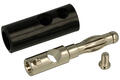 Banana plug; 4mm; 25.419.2; black; 41mm; pluggable (4mm banana socket); screwed; 32A; 60V; nickel plated brass; ABS; Amass; RoHS; A-1.109.G.R