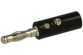 Banana plug; 4mm; 25.419.2; black; 41mm; pluggable (4mm banana socket); screwed; 32A; 60V; nickel plated brass; ABS; Amass; RoHS; A-1.109.G.R