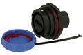 Socket; HDMI 2.0; SY2512/SHDMI2.0-C; for panel; straight; 25mm; black; screwed; IP67; plastic; Weipu; RoHS