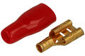 Konektor; 6,3x0,8mm; płaski nasuwka; izolowany; ZKF-2.5mm2-6.3R; czerwony; proste; na przewód; 1,5÷2,5mm2; złocone; zaciskany; 1 tor; SGE