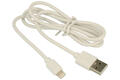 Cable; USB; CC-USB2-AMLM-W-1M; Lightning plug; USB-A plug; 1m; white; round; PVC; Gembird; RoHS
