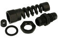 Cable gland with grommet; PG7; plastic; IP68; black; PG7; 3÷6mm; 12,0mm; with PG type thread; Howo; RoHS