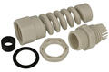 Cable gland with grommet; PG11; plastic; IP68; light gray; PG11; 5÷10mm; 18,6mm; with PG type thread; Howo; RoHS