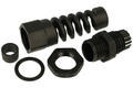 Cable gland with grommet; PG9; plastic; IP68; black; PG9; 4÷8mm; 15,3mm; with PG type thread; Howo; RoHS