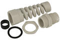 Cable gland with grommet; PG13,5; plastic; IP68; light gray; PG13,5; 6÷12mm; 20,4mm; with PG type thread; Howo; RoHS