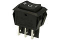 Switch; rocker; MR3-230-C6-BBNWC; ON-OFF-ON; 2 ways; black; no backlight; bistable; 4,8x0,8mm connectors; 3 positions; 10A; 250V AC; Canal