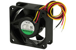 Wentylator; PE60252BX-000U-G99; 60x60x25mm; kulkowe; 24V; DC; 4,56W; 93,5m3/h; 37,5dB; 190mA; 3400RPM; 3 przewody; Sunon; RoHS; 10÷27,6V; 300mm