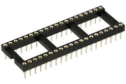 Socket; pecision DIP; PDIP40p; 2,54mm; wide 0,6" (15,24mm); 40 ways; 2x20; through hole; tinned; 4,5mm; RoHS