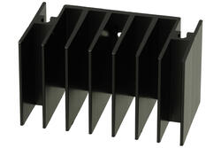 Radiator; K442425; z otworem M3; czerniony; 25mm; H; 7K/W; 44mm; 24mm; RoHS