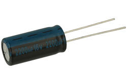 Kondensator; elektrolityczny; 2200uF; 16V; TK; TKP222M1CG20M; fi 10x20mm; 5mm; przewlekany (THT); taśma; Jamicon; RoHS