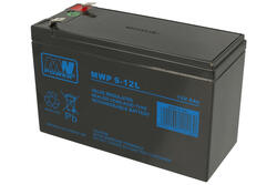 Akumulator; kwasowy bezobsługowy AGM; MWP 9-12L; 12V; 9Ah; 151x65x94(100)mm; konektor 6,3 mm; MW POWER; 2,7kg; 10÷12 lat