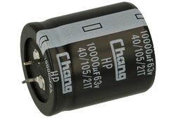 Capacitor; SNAP-IN; electrolytic; 10000uF; 63V; HP1J103MS400S68CE0; 20%; fi 35x40mm; 10mm; through-hole (THT); bulk; -40...+105°C; 2000h; Changzhou Huawei Electronic; RoHS