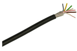 Wire; data transmission; Technotronik; LIYCY; 6x0,25mm2; stranded; Cu; black; PVC; round; shielded; 300V; 200m reel; Technokabel; RoHS