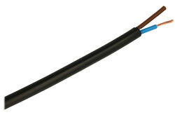 Wire; mains; H03VV-F (OMYo); 2x1,50mm2; stranded; Cu; black; round; PVC; 6,9mm; 300/300V; Zamel Cet; RoHS