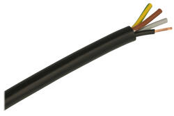 Wire; mains; H05VV-F (OWYo); 4x0,75mm2; stranded; Cu; black; round; PVC; 7,2mm; 300/500V; Elektrokabel; RoHS