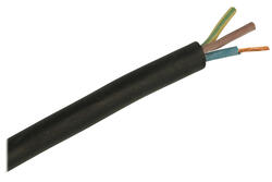 Wire; mains; H07RN-F; 3x1,00mm2; stranded; Cu; black; round; rubber; 10,7mm; 450/750V; Elektrokabel; RoHS