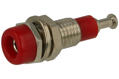 Banana socket; 2mm; 24.104.1; red; solder; 24,5m; 10A; 60V; nickel plated brass; ABS; Amass; RoHS