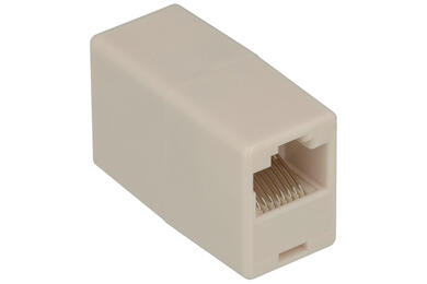 Adapter gniazdo / gniazdo; RJ45 8p8c; 210-8C; proste; biały; zatrzaskowe; Talvico