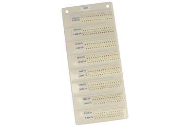 Resistors set; 640szt.; thick film; ZR-0603-640; 0,1W; 1,2÷10000000ohm; 5%; 0603; surface mounted (SMD)