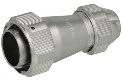 Plug; RJ45; WY24JRJ45TE; for cable; straight; silver & black; screwed; gold plated; IP67; zinc alloy with chrome plating; Weipu; RoHS