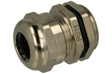 Dławnica; PGF-11 Metal Cable Gland; mosiądz niklowany; IP68; PG11; 5÷10mm; 18,6mm; Howo; RoHS