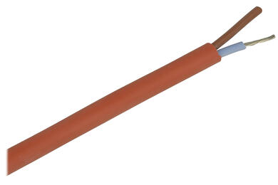 Wire; silicon; SIHF; 2x0,75mm2; stranded; Cu; red-brown; round; silicon; 7,9mm; 300/500V; Helukabel; RoHS