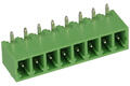 Terminal block; EDR-3.81-08P; 8 ways; R=3,81mm; 7mm; 8A; 300V; through hole; angled 90°; closed; green; KLS; RoHS; STL1550