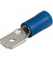 Connector; 6,3x0,8mm; flat male; insulated; 01115-MDD2-250; blue; straight; for cable; 1,5÷2,5mm2; tinned; crimped; 1 way