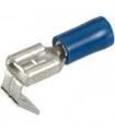 Konektor; 6,3x0,8mm; płaski wsuwka/nasuwka; izolowany; 01110-FBFD2-250; niebieski; proste; na przewód; 1,5÷2,5mm2; cynowane; zaciskany; 1 tor