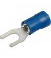 Cord end terminal; M3,5; fork; insulated; 01101-SVS2-3.5; blue; straight; for cable; 1,5÷2,5mm2; tinned; crimped