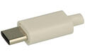Plug; USB C; USB3.1TYPE-C; USB 2.0; for cable; straight; solder; plastic