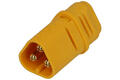 Plug; DC power; MT30-M; 3 ways; straight; yellow; solder; 15A; 500V; polyamide (PA)