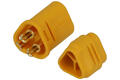 Plug; DC power; MT30-M; 3 ways; straight; yellow; solder; 15A; 500V; polyamide (PA)