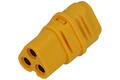 Socket; DC power; MT30-F; 3 ways; straight; yellow; solder; 15A; 500V; polyamide (PA)