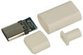 Plug; USB C; USB3.1TYPE-C; USB 2.0; for cable; straight; solder; plastic