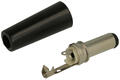 Plug; 2,1mm; DC power; 5,5mm; 14,0mm; PC-003; straight; for cable; solder; plastic; RoHS