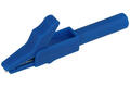 Crocodile clip; 27.258.5; blue; 56mm; pluggable (4mm banana socket); 15A; 300V; safe; nickel plated brass; Amass; RoHS