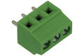 Terminal block; EK350V-03P; 3 ways; R=3,50mm; 8,5mm; 10A; 300V; through hole; straight; square hole; slot screw; screw; vertical; 0,14÷1,5mm2; green; Dinkle; RoHS