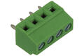 Terminal block; EK350V-04P; 4 ways; R=3,50mm; 8,5mm; 10A; 300V; through hole; straight; square hole; slot screw; screw; vertical; 0,14÷1,5mm2; green; Dinkle; RoHS