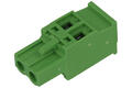 Terminal block; pluggable; 2ESDP-02P; 2 ways; R=5,08mm; 26,05mm; 15A; 300V; for cable; straight; square hole; slot screw; screw; green; Dinkle; RoHS