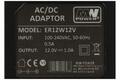 Zasilacz; wtyczkowy; ER12W12V; 12V DC; 1A; 12W; 2,1/5,5mm prosty; kolor czarny; 90÷264V AC; MW Power