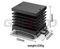 Radiator; GHS-6; do SSR 1-fazowych; z uchwytem TS35 na szynę DIN; z otworami; czerniony; 58mm; 45mm; 45mm; Greegoo