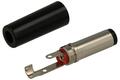 Plug; 2,5mm; DC power; 5,5mm; 14,0mm; NES/J 250 SCHWARZ; straight; for cable; solder; 1A; 12V; RoHS