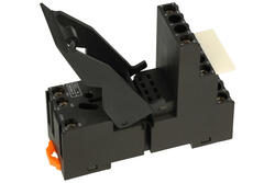 Relay socket; SH4Z-14TM; DIN rail type; panel mounted; black; with clamp; Onpow; RoHS; Compatible with relays: R4