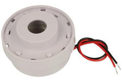 Buzzer piezoelektryczny; WEC4512B; 12V; fi 45mm; na panel; pulsujący; z generatorem; przewody; 26mm; RoHS