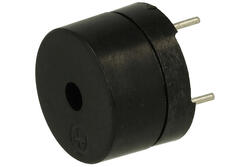 Buzzer elektromagnetyczny; HC12; 12V; fi 12mm; przewlekany (THT); 6,5; bez generatora; piny; 9mm