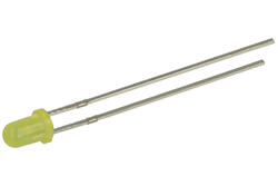Dioda LED; L-934YD; 3mm; żółty; Światłość: 5÷15mcd; 60°; żółta; dyfuzyjna; 2,1V; 30mA; 590nm; przewlekany (THT); Kingbright; RoHS