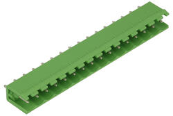 Terminal block; 2EHDV-16P; 16 ways; R=5,08mm; 15mm; 15A; 300V; for cable; straight; slot screw; screw; vertical; green; Dinkle; RoHS