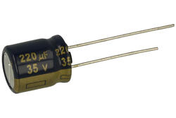 Kondensator; niskoimpedancyjny; elektrolityczny; EEUFC1V221B; 220uF; 35V; FC; fi 10x12,5mm; 5mm; przewlekany (THT); taśma; Panasonic; RoHS